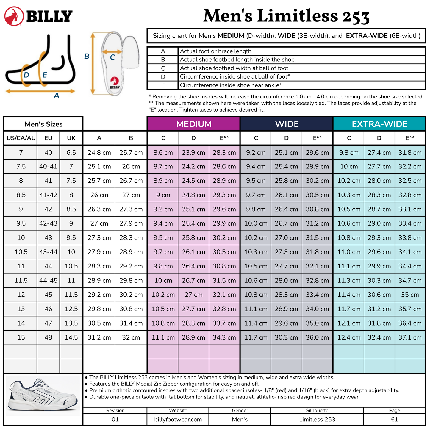 Erkek Beyaz/Lacivert BILLY Limitless 253