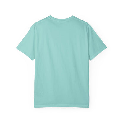 BILLY Unisex Garment-Dyed Tişört (Siyah/Kırmızı Vertical Logo)