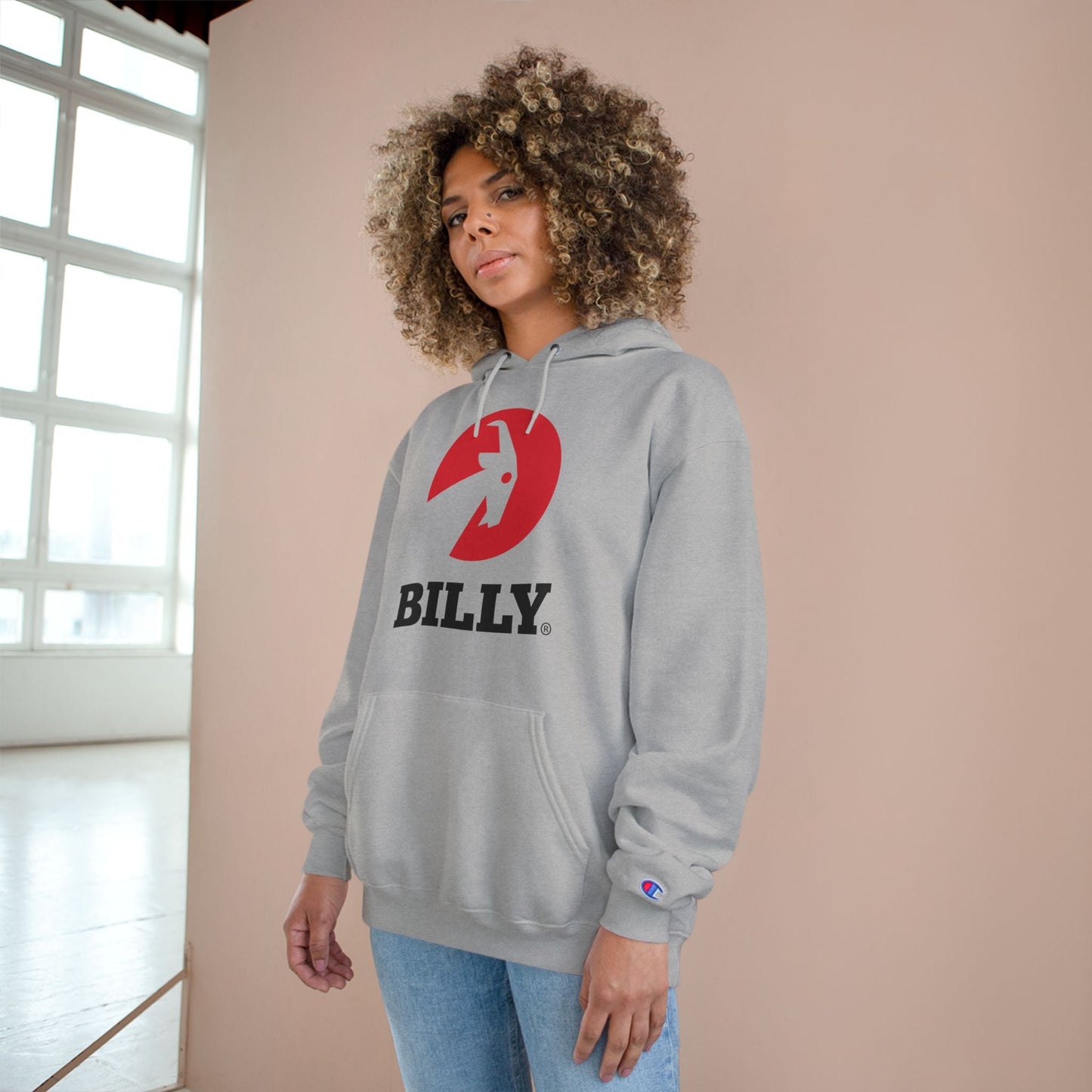 BILLY Core Adult Unisex Kapüşonlu (Kırmızı/Siyah Vertical Logo)