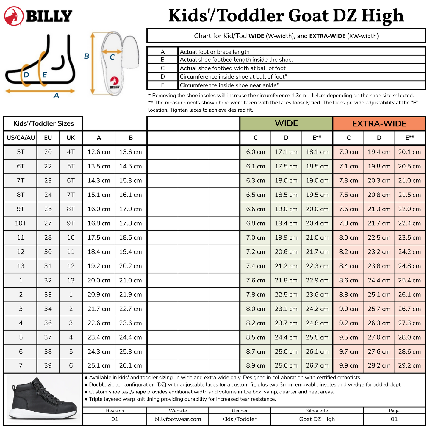 Çocuk'/Bebek BILLY Goat DZ Bilekli