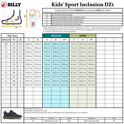 Siyah/Siyah/Gum BILLY Sport Inclusion DZ1