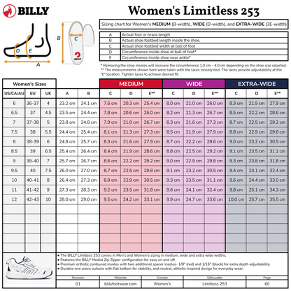 Kadın Beyaz/Lacivert BILLY Limitless 253